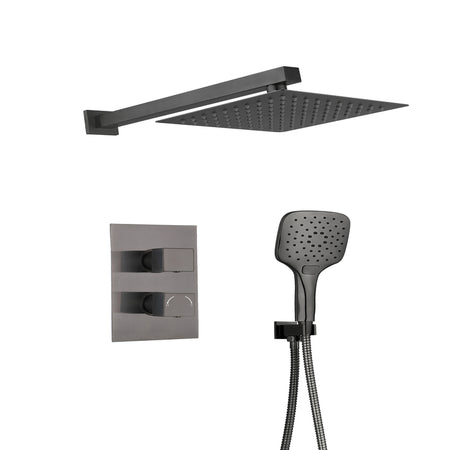 Tailored Bathrooms Concealed Thermostatic 2 Handle 2 Way Shower Kit with Stainless Steel Head (2 styles, 2 colours) - Brand New Bathrooms
