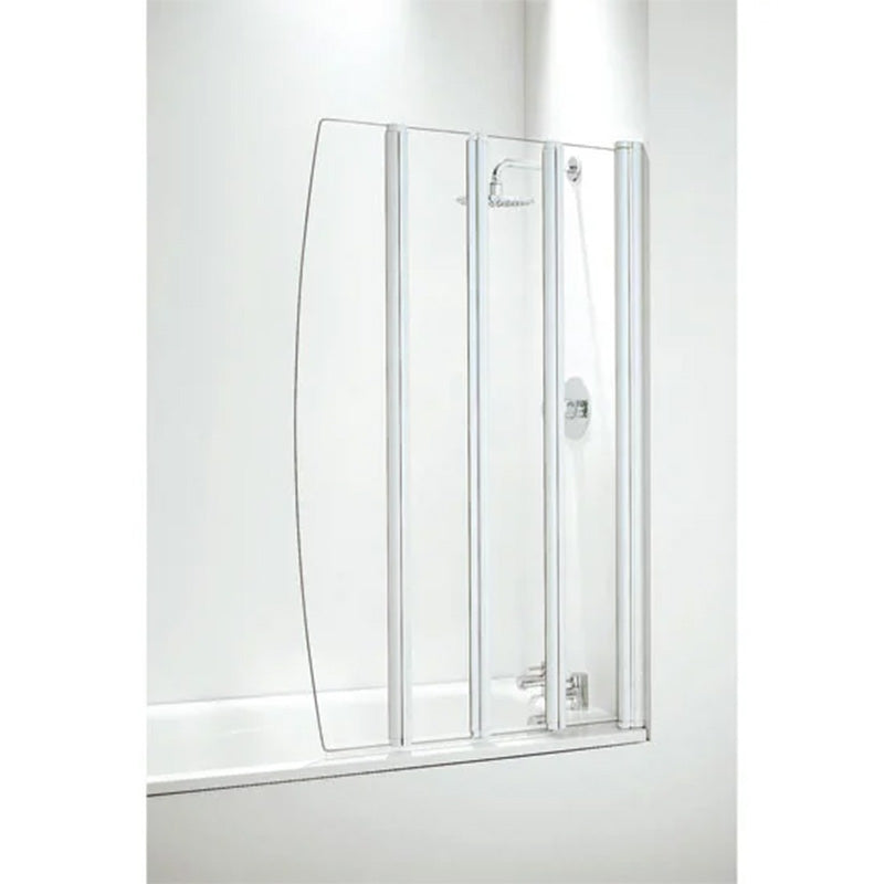 Coram Showers Folding 4 Panel Bath Screen (1 size, Chrome) - Brand New Bathrooms