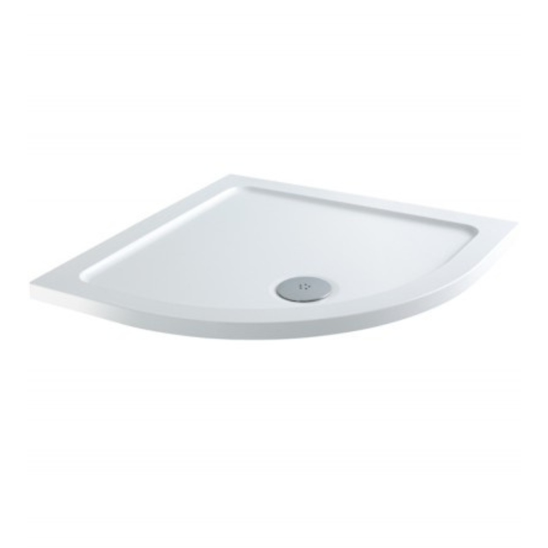 MX Elements Flat Top Quadrant ABS Stone 550 Radius Shower Tray (3 sizes) (Anti-Slip options available) - Brand New Bathrooms
