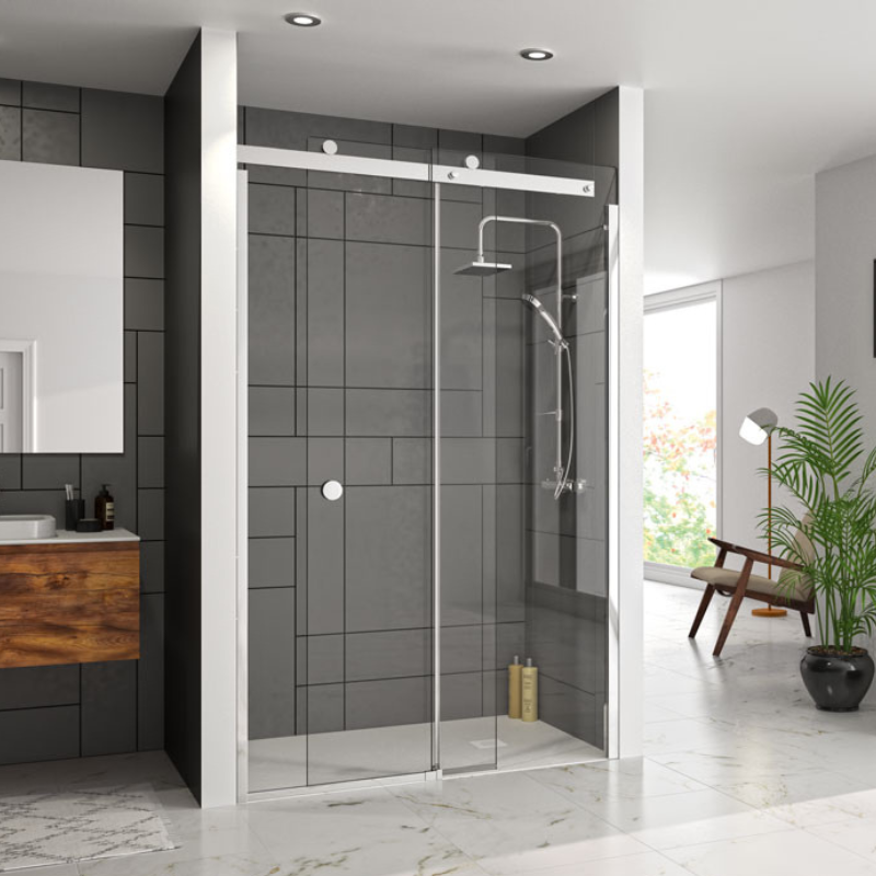 Merlyn 10 Series | Sliding Shower Door (7 sizes, 2 styles, 2 colours)