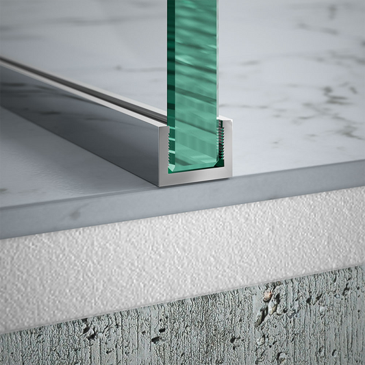 Merlyn 10 Series | Wetroom Shower Wall U-Channel (Chrome)