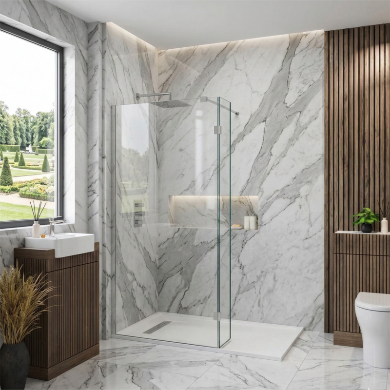 Brand New Bathrooms 10 Flipper Panel (1 size, Chrome, Black) - Brand New Bathrooms