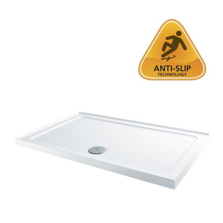 MX Elements Flat Top Rectangle ABS Stone Shower Tray (47 sizes) (Anti-Slip options available) - Brand New Bathrooms