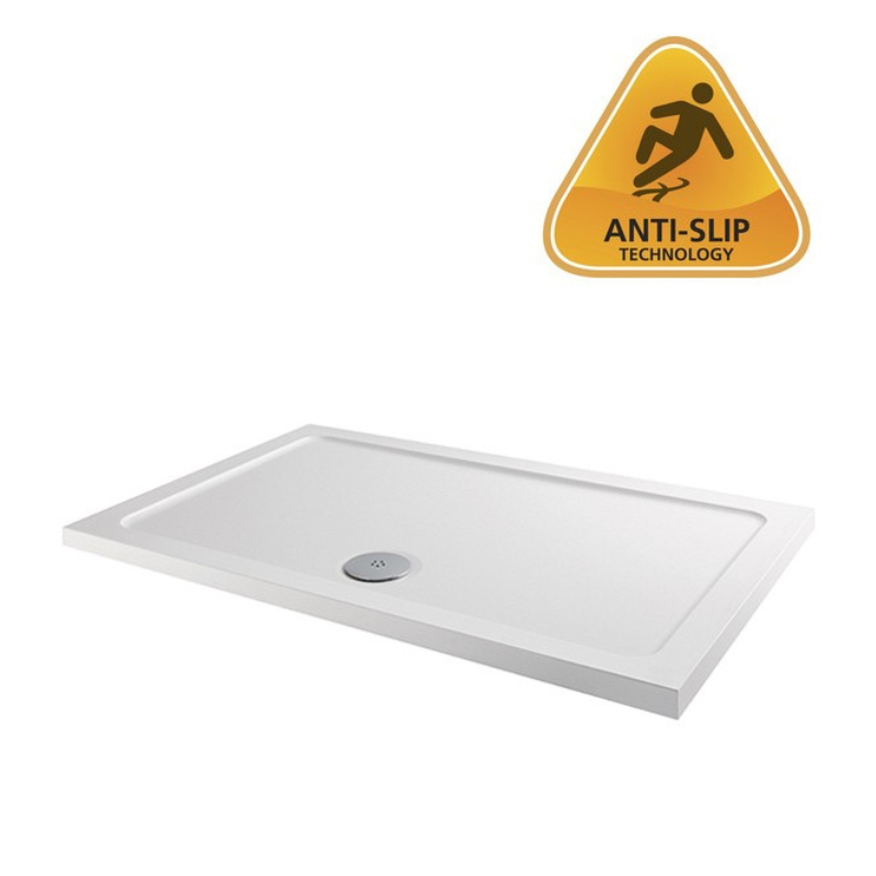 MX Elements Flat Top Rectangle ABS Stone Shower Tray (47 sizes) (Anti-Slip options available) - Brand New Bathrooms