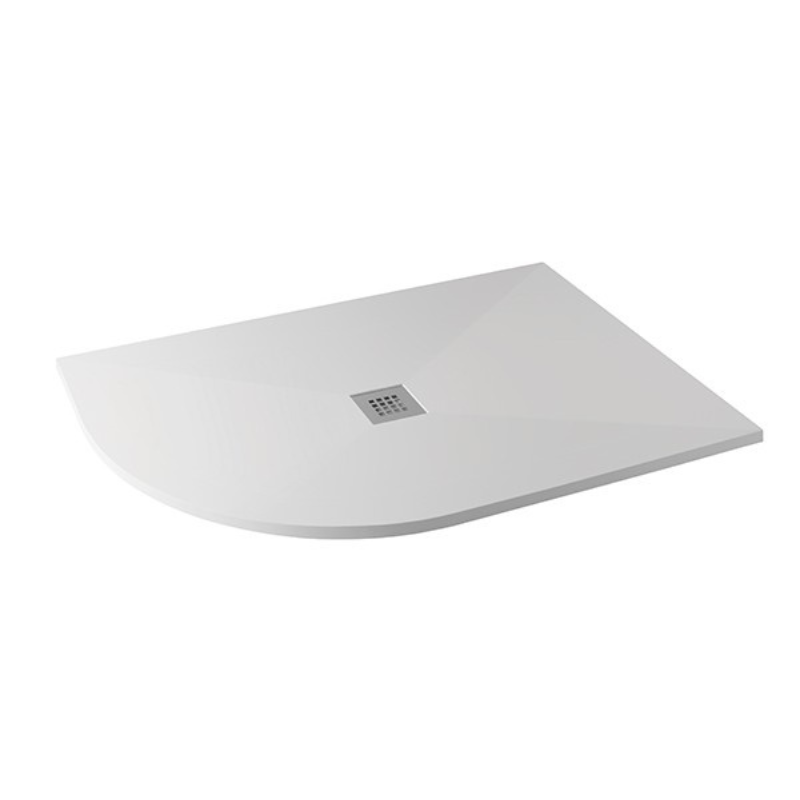 MX Silhouette Flat Top Offset Quadrant Ultra Low Profile 550 Radius Shower Tray (2 sizes) (Anti-Slip options available) - Brand New Bathrooms