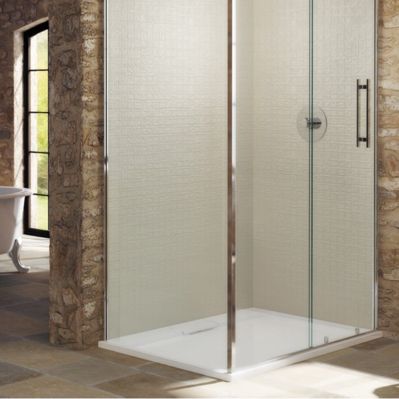 MX Expressions Flat Top Offset Quadrant Waste Low Profile Shower Tray (Left or Right Hand Options) - Brand New Bathrooms