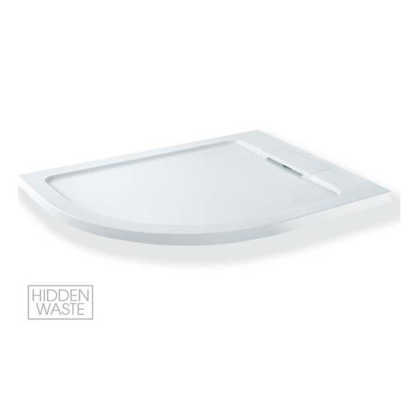 MX Expressions Flat Top Offset Quadrant Waste Low Profile Shower Tray (Left or Right Hand Options) - Brand New Bathrooms