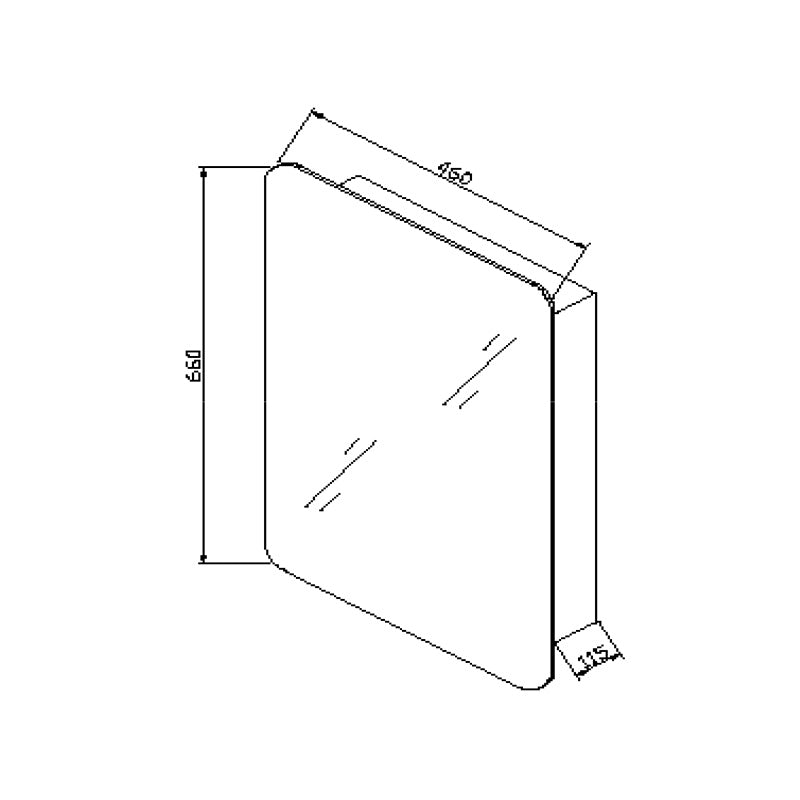 RAK Ceramics Uno Stainless Steel Single Cabinet with Mirrored Door (1 size, Mirror) - Brand New Bathrooms