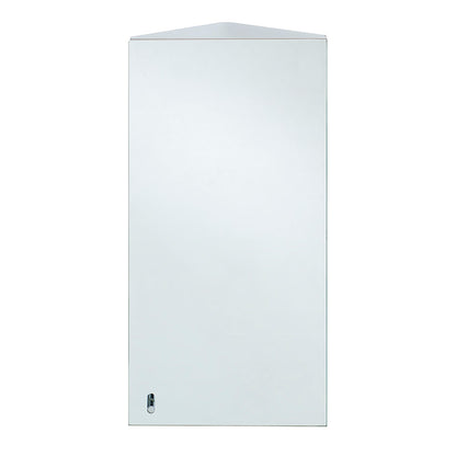 RAK Ceramics Riva Stainless Steel Single Corner Cabinet with Mirrored Door (1 size, Mirror) - Brand New Bathrooms