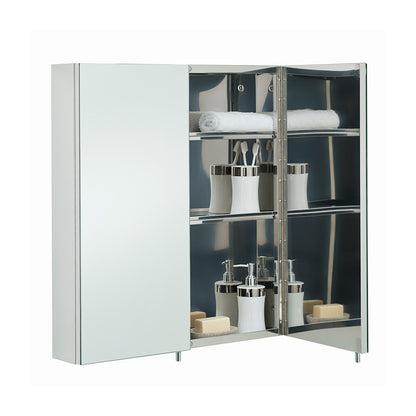 RAK Ceramics Delta Stainless Steel Double Cabinet with Mirrored Doors (1 size, Mirror) - Brand New Bathrooms