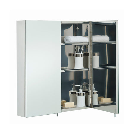 RAK Ceramics Delta Stainless Steel Double Cabinet with Mirrored Doors (1 size, Mirror) - Brand New Bathrooms