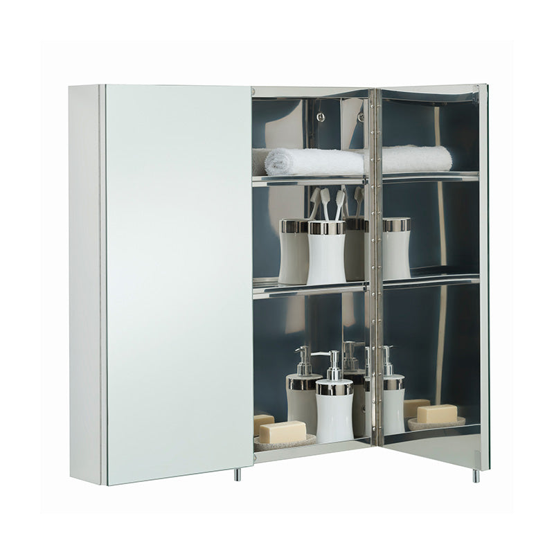 RAK Ceramics Delta Stainless Steel Double Cabinet with Mirrored Doors (1 size, Mirror) - Brand New Bathrooms