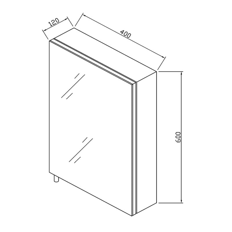 RAK Ceramics Cube Stainless Steel Single Cabinet with Single Mirrored Door (1 size, Mirror) - Brand New Bathrooms