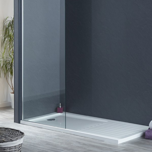 MX Elements Flat Top Rectangle ABS Stone Walk-in Shower Tray (4 sizes) (Anti-Slip options available) - Brand New Bathrooms