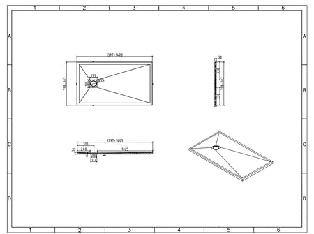 Brand New Bathrooms Polymer Anti-Slip Shower Tray (10 sizes, White) - Brand New Bathrooms