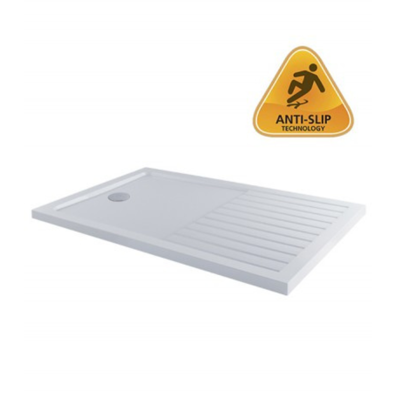 MX Elements Flat Top Rectangle ABS Stone Walk-in Shower Tray (4 sizes) (Anti-Slip options available) - Brand New Bathrooms