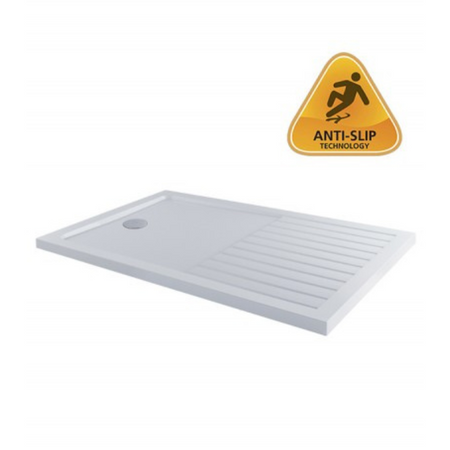 MX Elements Flat Top Rectangle ABS Stone Walk-in Shower Tray (4 sizes) (Anti-Slip options available) - Brand New Bathrooms