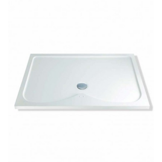 MX Elements Flat Top Special Twin Curved ABS Stone Walk-in Shower Tray (1400 x 900mm)