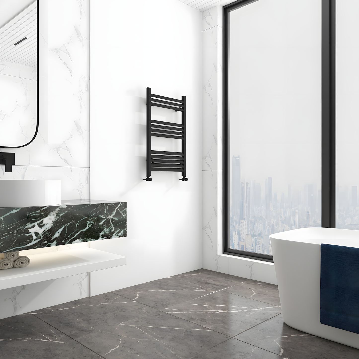 Carisa Lara Aluminium Designer Towel Radiator (8 sizes, 2 colours)