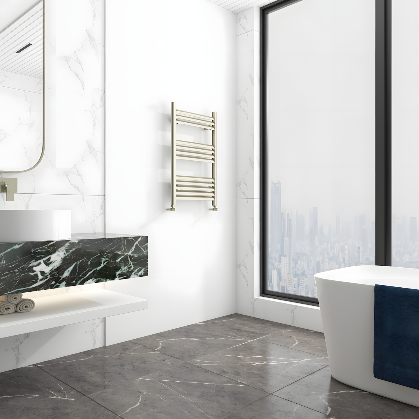 Carisa Lara Aluminium Designer Towel Radiator (8 sizes, 2 colours)