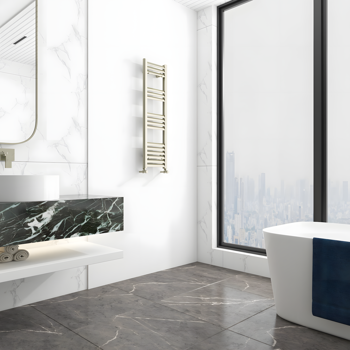 Carisa Lara Aluminium Designer Towel Radiator (8 sizes, 2 colours)