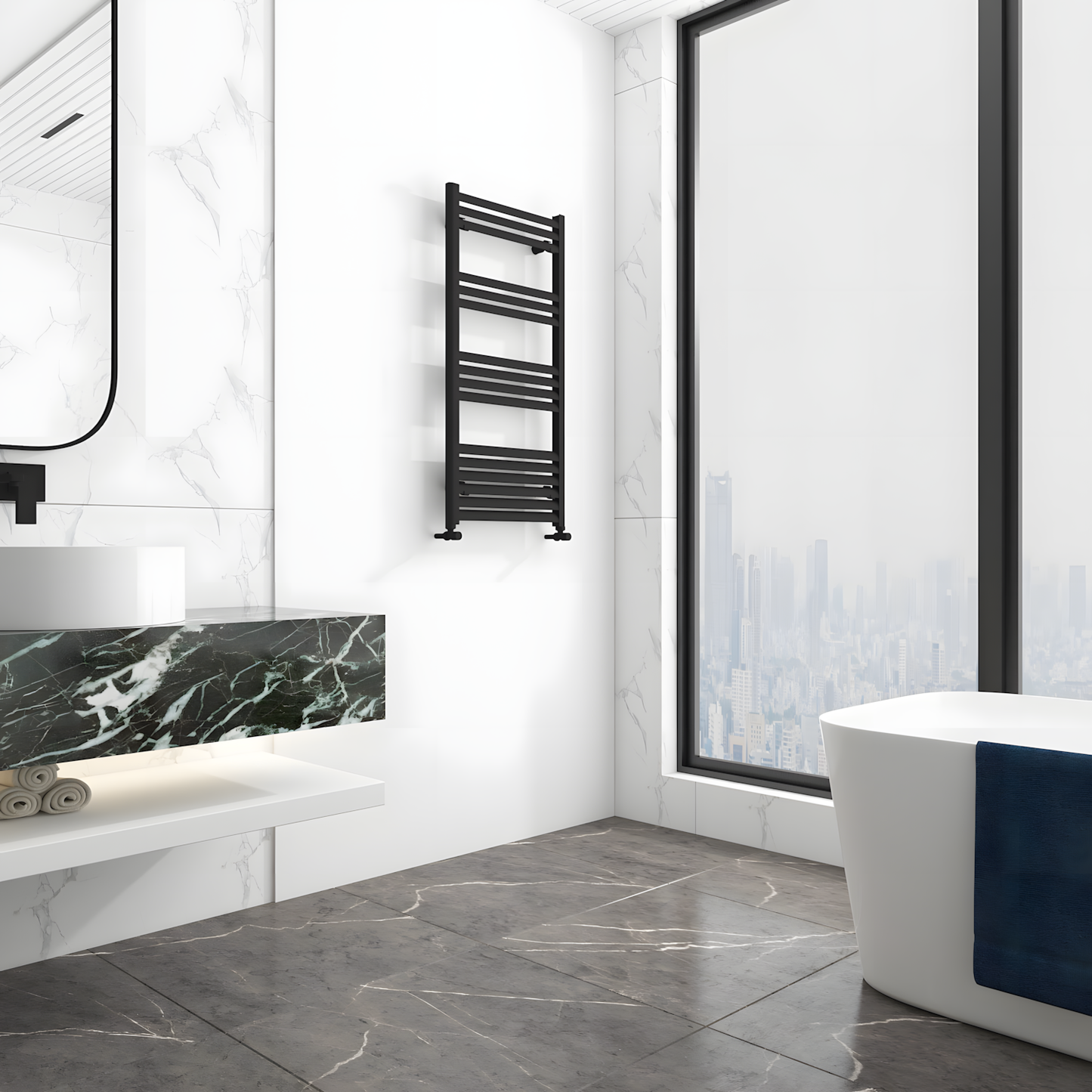 Carisa Lara Aluminium Designer Towel Radiator (8 sizes, 2 colours)