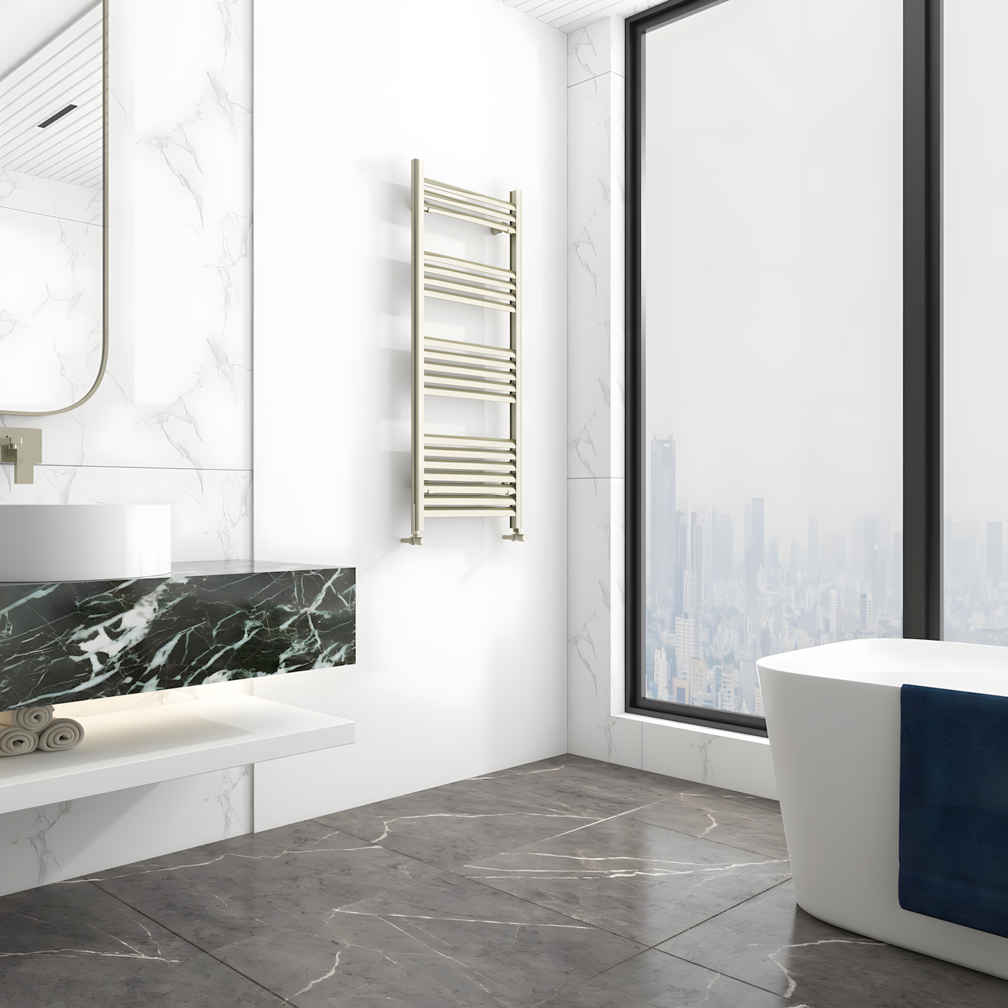 Carisa Lara Aluminium Designer Towel Radiator (8 sizes, 2 colours)