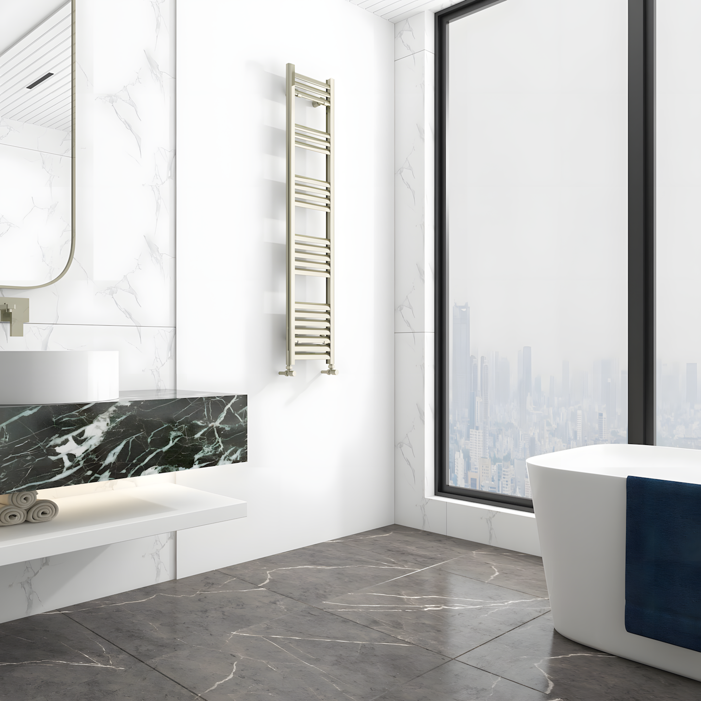 Carisa Lara Aluminium Designer Towel Radiator (8 sizes, 2 colours)