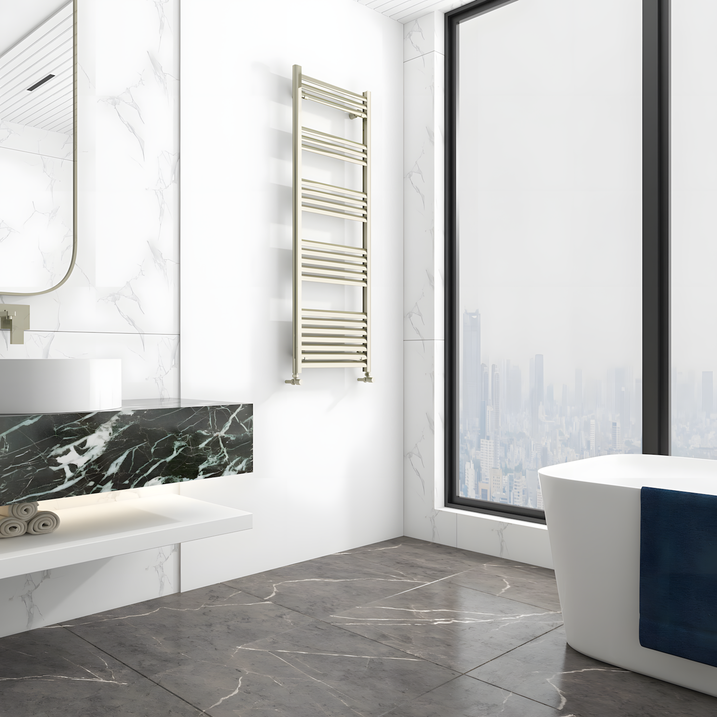 Carisa Lara Aluminium Designer Towel Radiator (8 sizes, 2 colours)