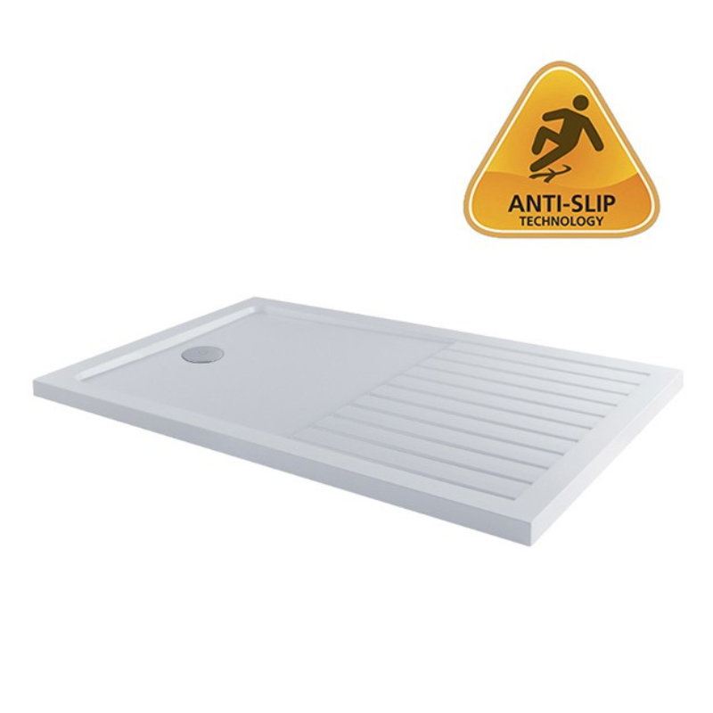 MX Elements Flat Top Rectangle ABS Stone Walk-in Shower Tray (4 sizes) (Anti-Slip options available) - Brand New Bathrooms
