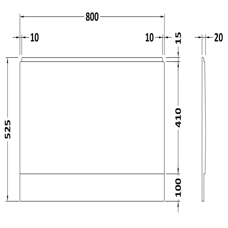 Nuie Acrylic End Bath Panel (2 sizes, White) - Brand New Bathrooms