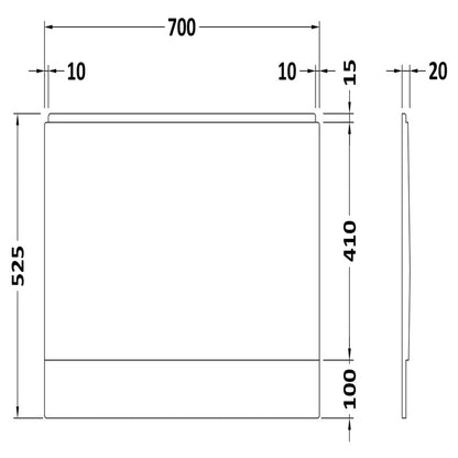 Nuie Acrylic End Bath Panel (2 sizes, White) - Brand New Bathrooms