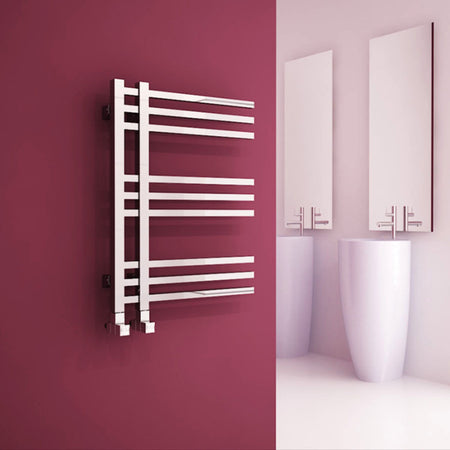 Carisa Primus Chrome Designer Towel Rail (1 size, Chrome) - Brand New Bathrooms