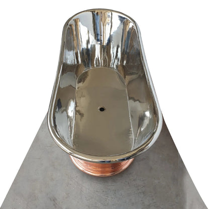 Coppersmith Creations Copper Bathtub (1 size, Nickel Interior, Shinning Copper Exterior) - Brand New Bathrooms