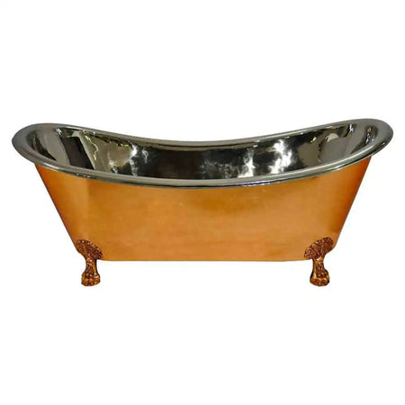 Coppersmith Creations Copper Clawfoot Bathtub Nickel Inside (1 size, Copper Finish) - Brand New Bathrooms