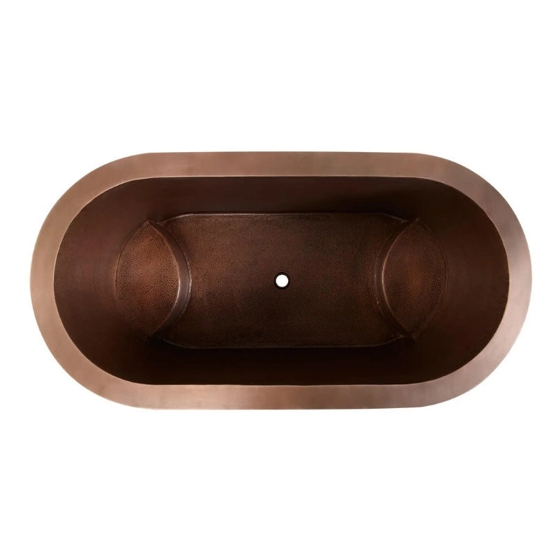 Coppersmith Creations Double Wall Antique Hammered  Bathtub (1 size, Antique Copper) - Brand New Bathrooms