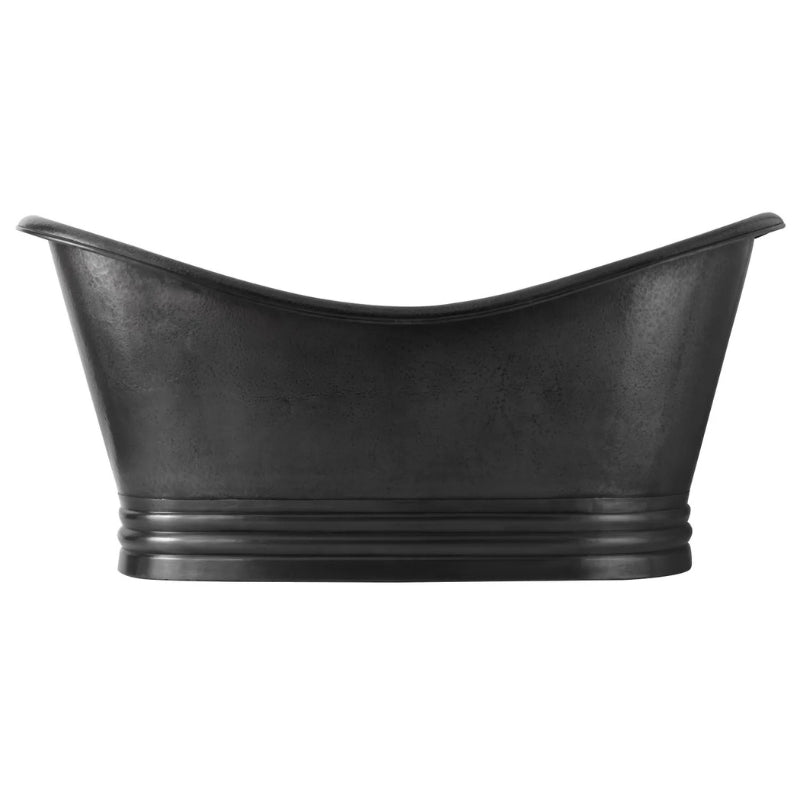 Coppersmith Creations Hammered Copper Plinth Bathtub (1 size, Charcoal Antique) - Brand New Bathrooms