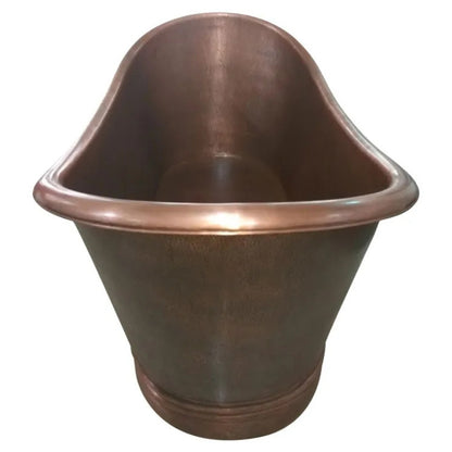 Coppersmith Creations Hammered Thin Rolled Edge Bathtub (1 size, Dark Antique) - Brand New Bathrooms