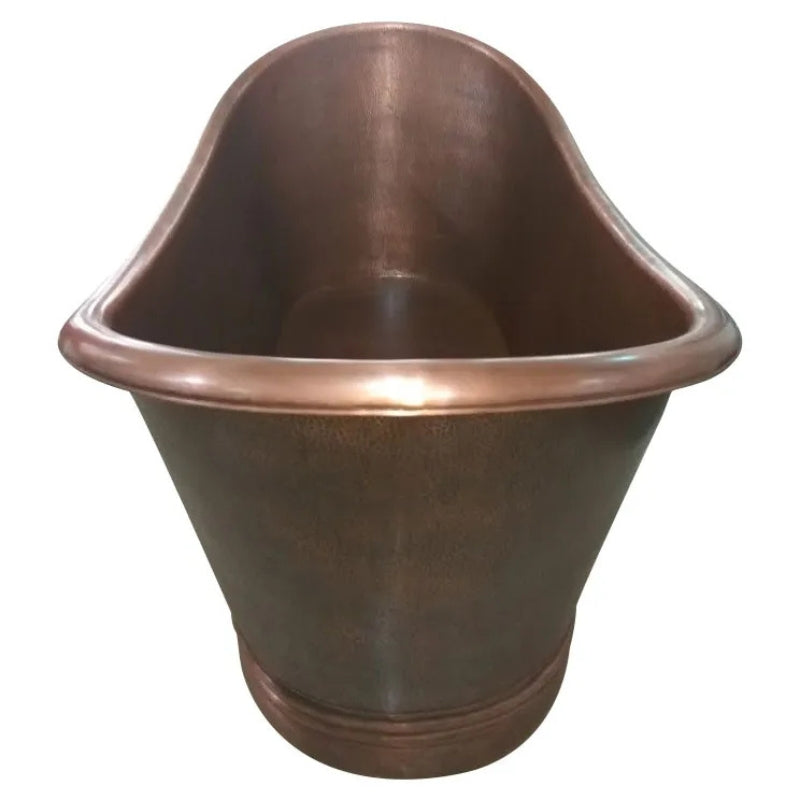 Coppersmith Creations Hammered Thin Rolled Edge Bathtub (1 size, Dark Antique) - Brand New Bathrooms