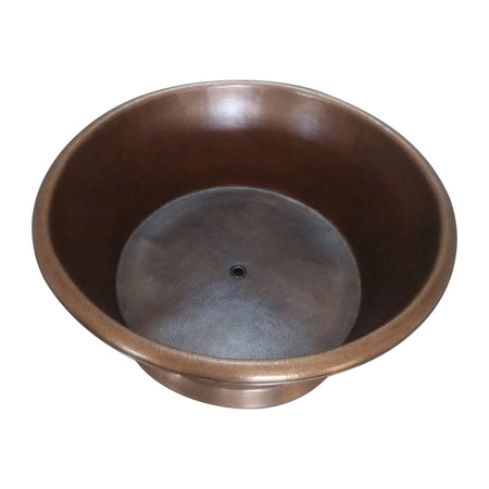 Coppersmith Creations Round Hammered Copper Bathtub (1 size, Hammered Antique) - Brand New Bathrooms