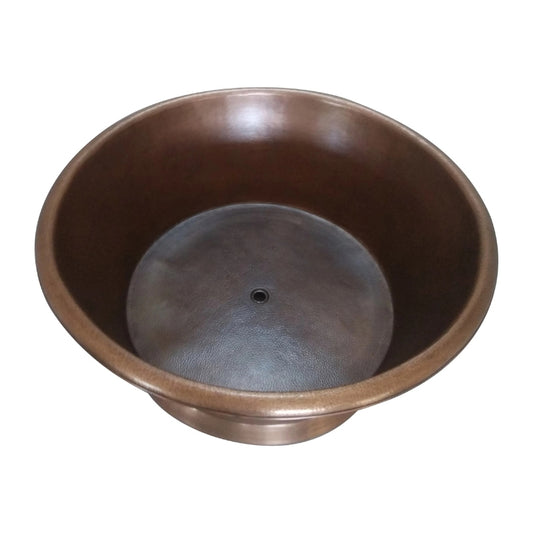 Coppersmith Creations Round Hammered Copper Bathtub (1 size, Hammered Antique) - Brand New Bathrooms