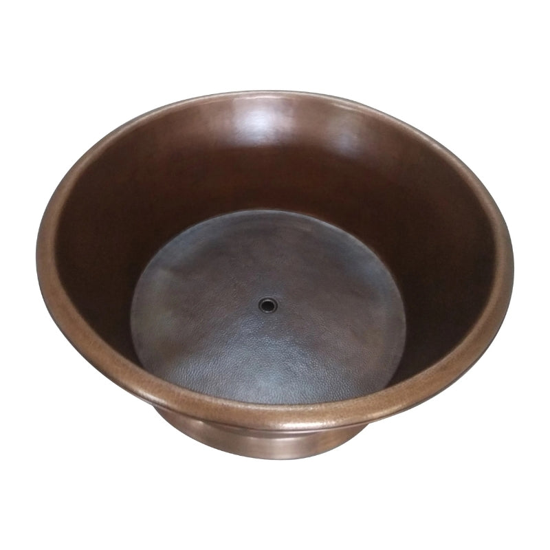 Coppersmith Creations Round Hammered Copper Bathtub (1 size, Hammered Antique) - Brand New Bathrooms
