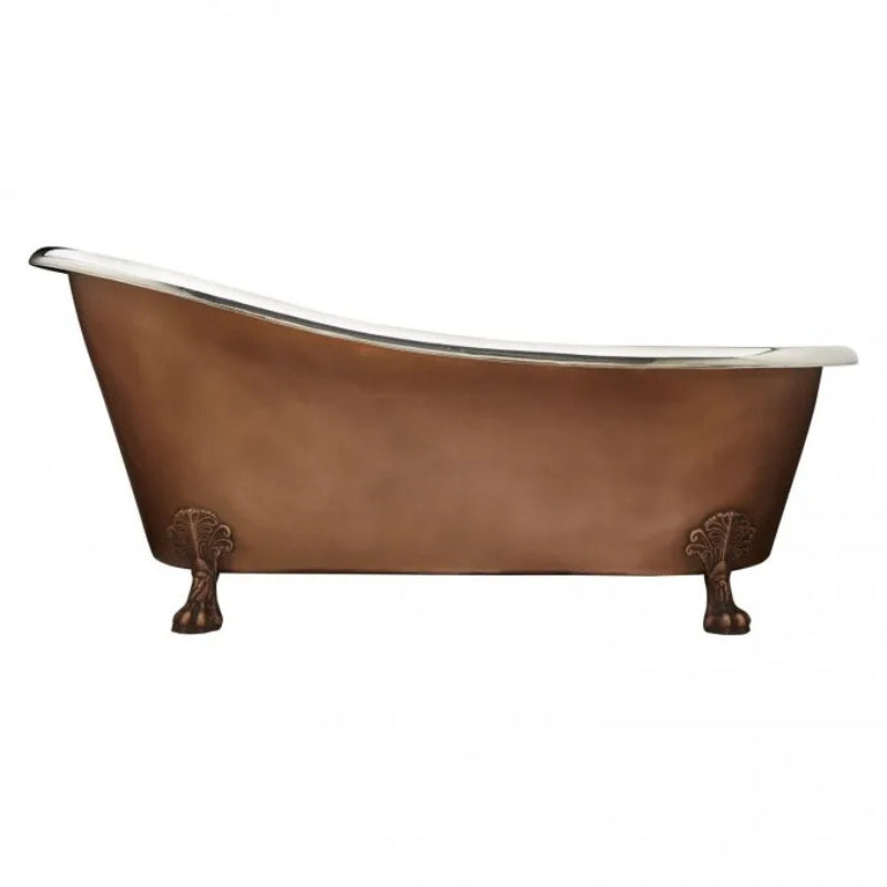 Coppersmith Creations Smooth Copper Nickel Clawfoot Tub (1 size, Antique Copper Patina) - Brand New Bathrooms