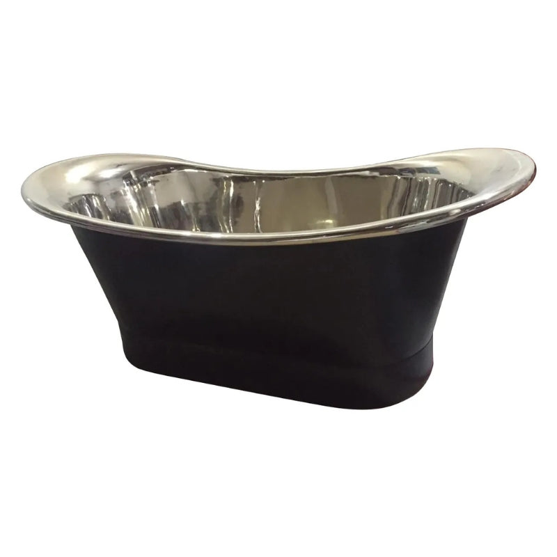 Coppersmith Creations Straight Base Copper Bathtub (2 sizes, Nickel Inside, Black Outside) - Brand New Bathrooms