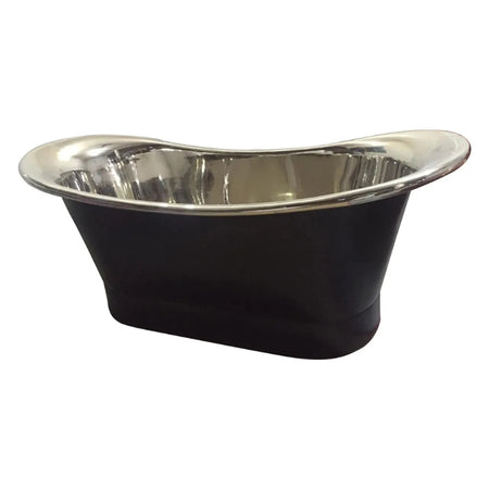 Coppersmith Creations Straight Base Copper Bathtub (2 sizes, Nickel Inside, Black Outside) - Brand New Bathrooms