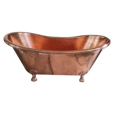 Coppersmith Creations Hammered Clawfoot Copper Bathtub (1 size, Polished Copper) - Brand New Bathrooms