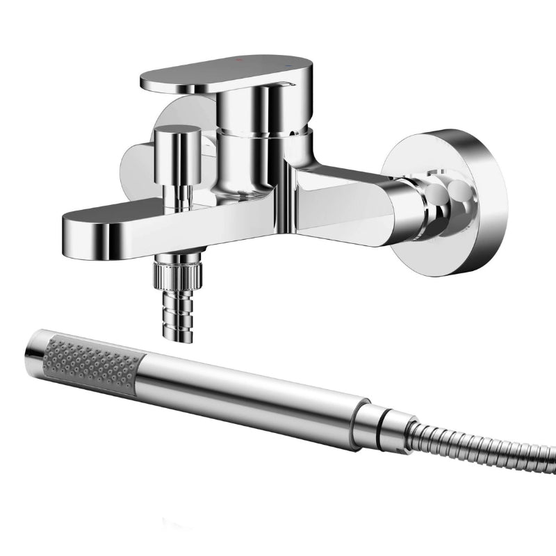 Nuie Binsey Wall Mounted Bath Shower Mixer (Chrome) - Brand New Bathrooms