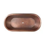 Coppersmith Creations Hammered Antique Finish Pedestal Copper Bathtub (1 size, Copper) - Brand New Bathrooms