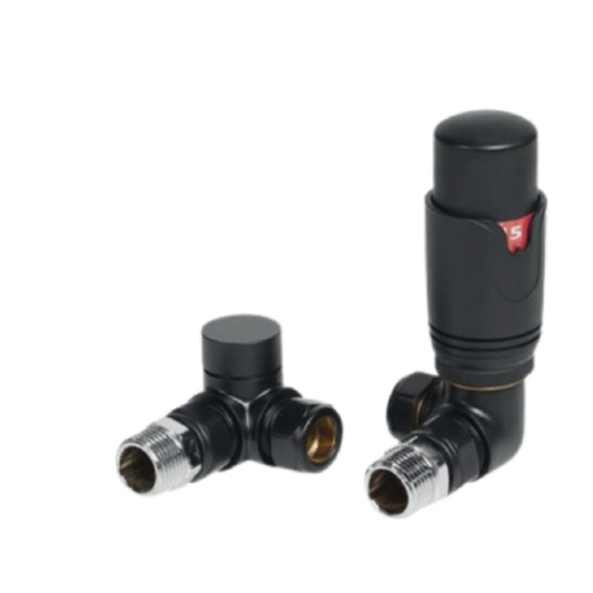 Carisa Thermostatic Corner Double Angled Valves (1 size, 5 colours)
