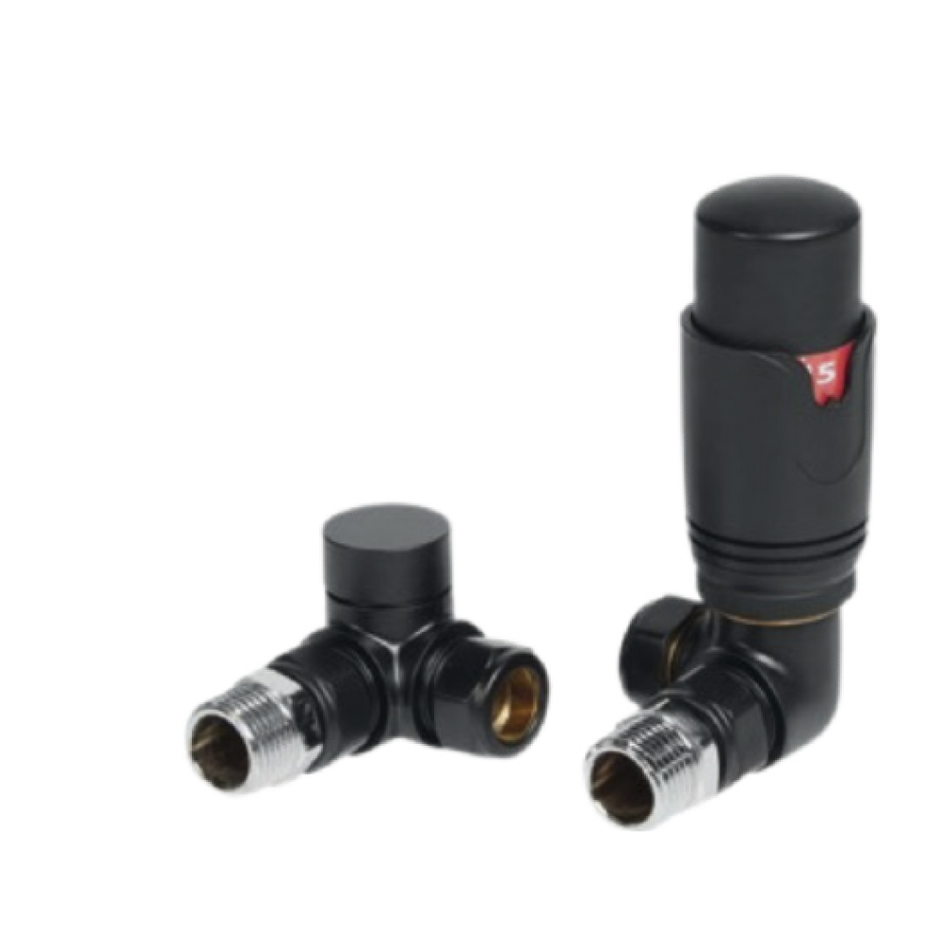 Carisa Thermostatic Corner Double Angled Valves (1 size, 5 colours)